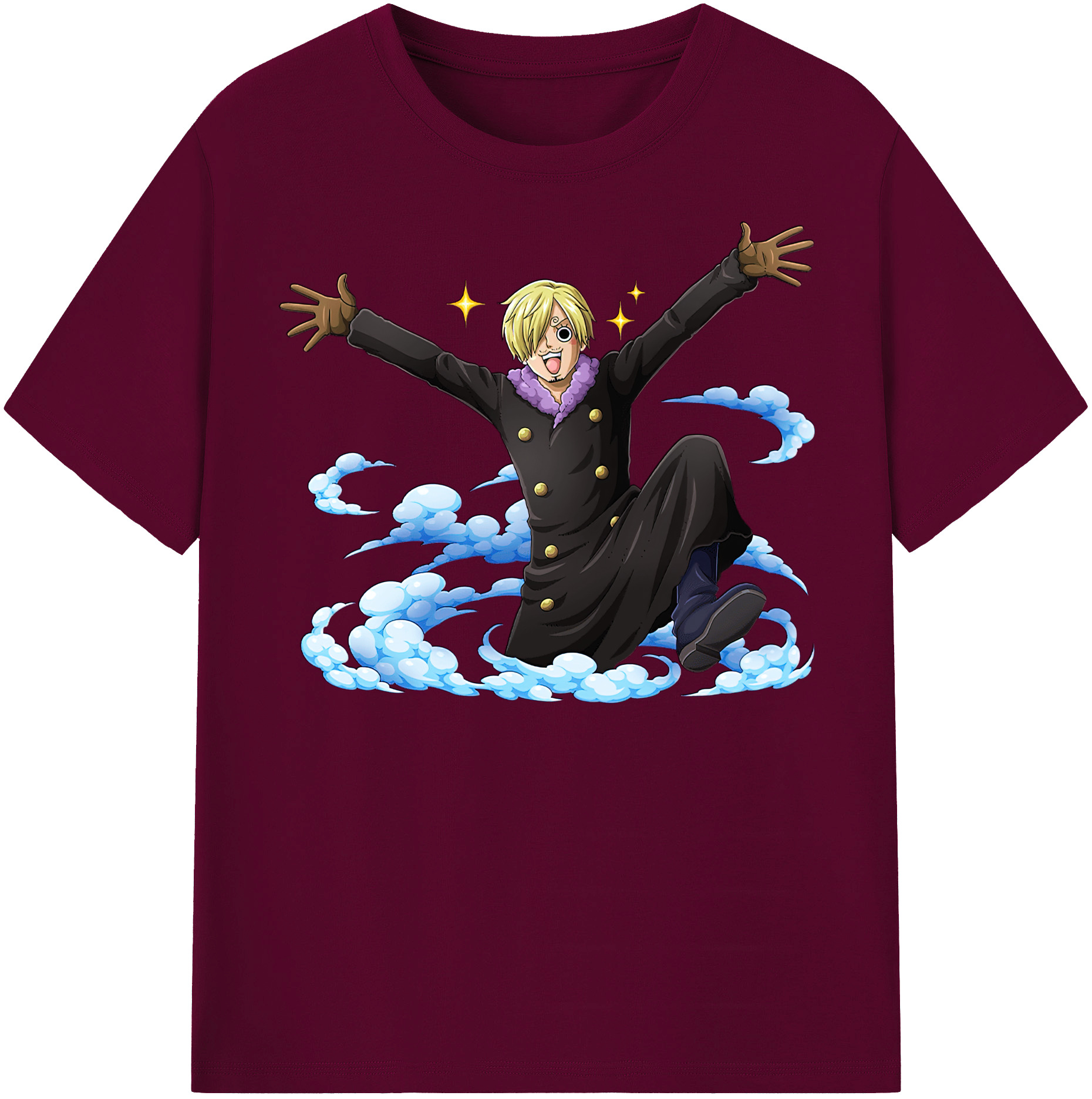 （画像用） ワンピース サンジ ONE PIECE Sanji レディースカジュアルプリントTシャツ（綿100％）